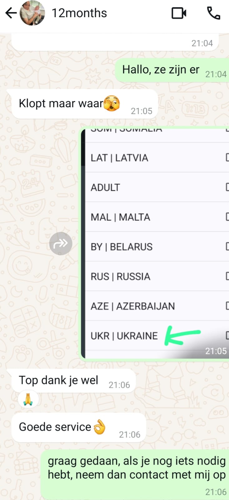WhatsApp review Trex IPTV – klant blij met stabiele IPTV streams en goede support